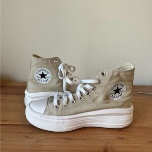 Converse Move High-Top Platform Sneaker | Beige | Size: 8